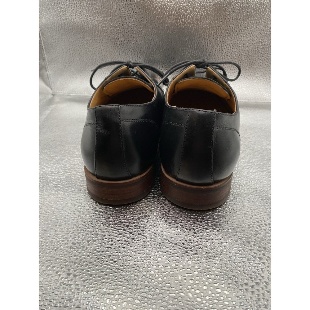 Goodfellow & Co Men's Black Leather Oxford Cap Toe Lace-Up Dress Shoes Size 9.5 - Picture 4 of 6